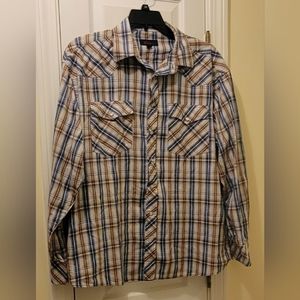 STUDIO 10 Mens XXL Shirt- Stunning dress shirt, Snap Closures